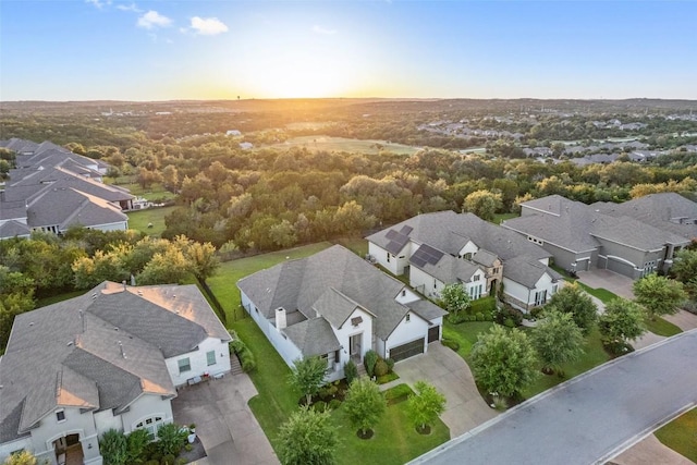 131 Katie Dr, Austin, TX 78737 - aerial view at dusk of a residential view