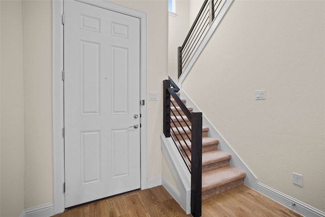 600 C-Bar Ranch Trl Unit 108, Cedar Park, TX 78613 - foyer entrance with stairway and wood finished floors