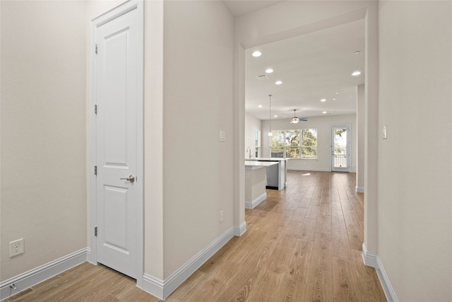 600 C-Bar Ranch Trl Unit 108, Cedar Park, TX 78613 - hallway with light wood-style flooring and recessed lighting