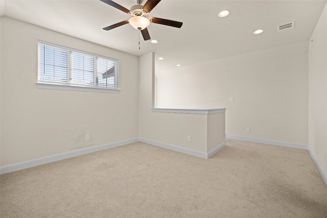 600 C-Bar Ranch Trl Unit 108, Cedar Park, TX 78613 - unfurnished room featuring light colored carpet, recessed lighting, and a ceiling fan