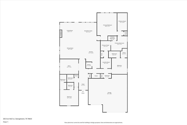 202 Iron Rail Ln, Georgetown, TX 78633 - view of home floor plan