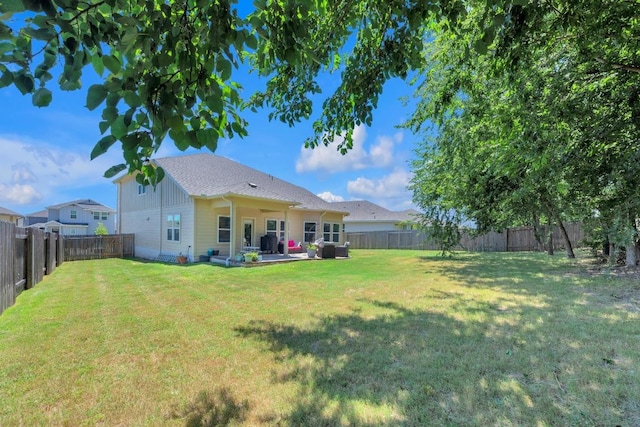 133 Fairmeadow Downs Dr, Hutto, TX 78634 - fenced backyard featuring a patio