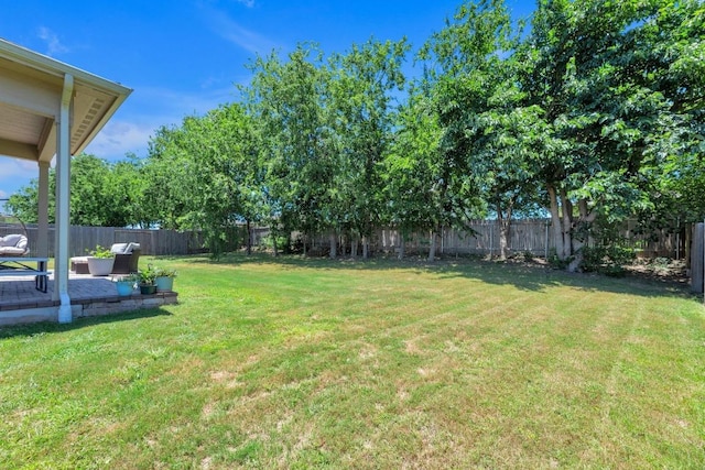 133 Fairmeadow Downs Dr, Hutto, TX 78634 - fenced backyard featuring a patio