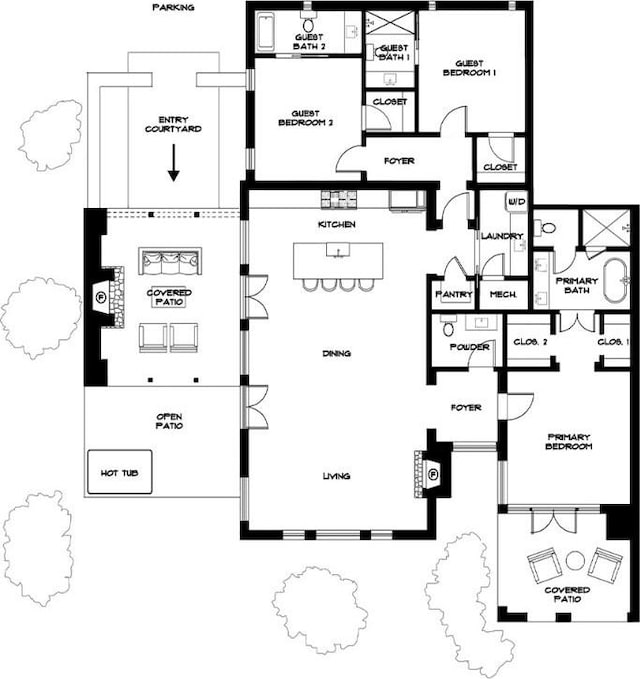 174 Putting Park Dr, Fredericksburg, TX 78624 - view of home floor plan