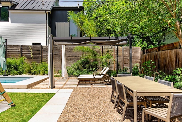 1608 Hether St, Austin, TX 78704 - fenced backyard with a patio area and outdoor dining space