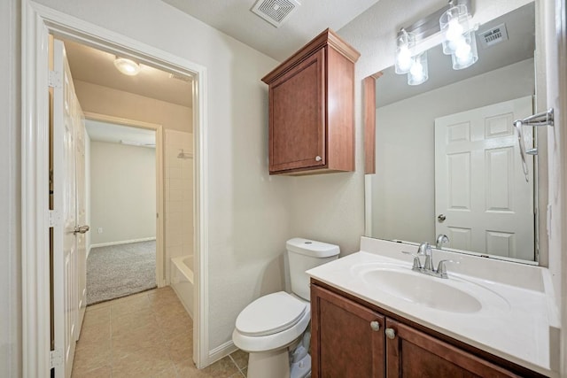486 Nottingham Loop, Kyle, TX 78640 - bathroom with vanity, tile patterned floors, and tub / shower combination