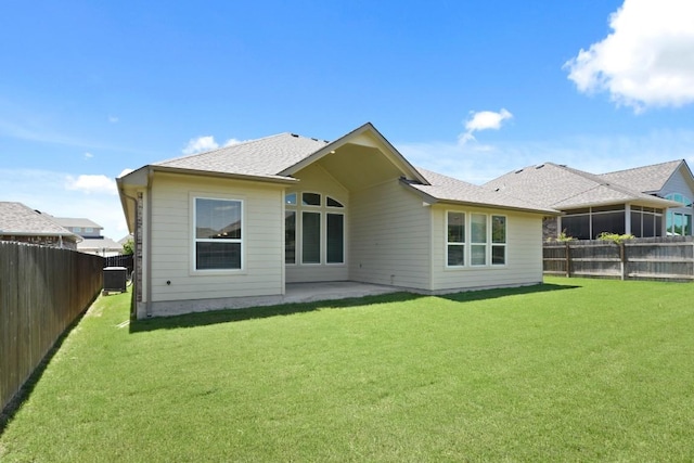 18017 Prato Dr, Pflugerville, TX 78660 - back of house with a fenced backyard and a patio area