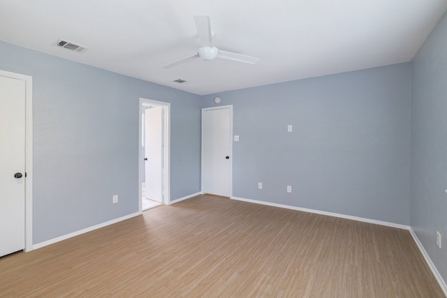 2616 Aylesbury Ln, Austin, TX 78745 - spare room featuring a ceiling fan and wood finished floors