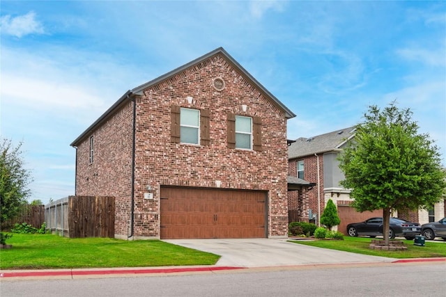 2471 Sunrise Rd Unit 35, Round Rock, TX 78664 - traditional-style house with an attached garage, concrete driveway, and brick siding