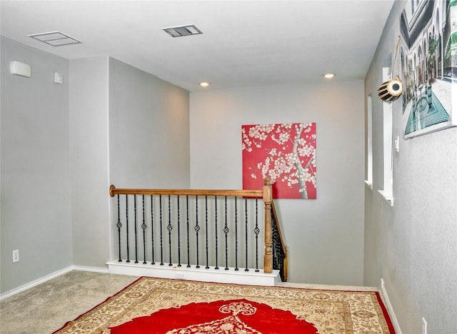 2471 Sunrise Rd Unit 35, Round Rock, TX 78664 - stairs with carpet flooring and recessed lighting
