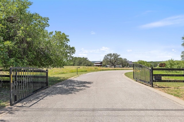 186 Sleepy Oaks Dr, Kingsland, TX 78639 - view of road with a gate and a gated entry