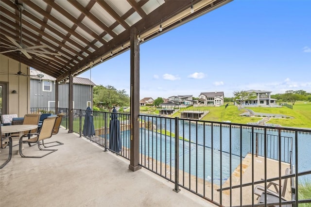 186 Sleepy Oaks Dr, Kingsland, TX 78639 - balcony featuring a water view and a residential view