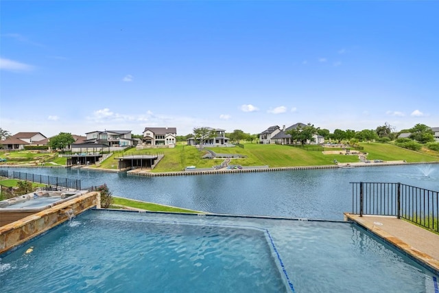 186 Sleepy Oaks Dr, Kingsland, TX 78639 - dock with a water view and a residential view