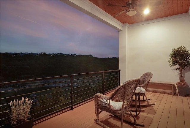 303 Marina View Ct Unit 23A, Austin, TX 78734 - balcony with ceiling fan