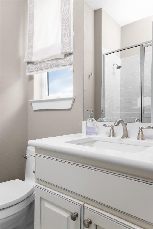 303 Marina View Ct Unit 23A, Austin, TX 78734 - bathroom with vanity and a shower with door