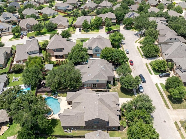 2843 Nolina Ln, Round Rock, TX 78681 - aerial perspective of suburban area featuring a pool