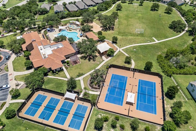 1821 Gilded Crest Dr, Leander, TX 78641 - view of property location with a pool