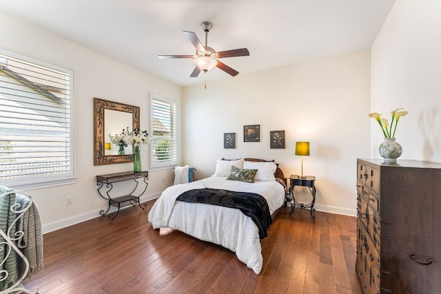 1821 Gilded Crest Dr, Leander, TX 78641 - bedroom with wood-type flooring and ceiling fan