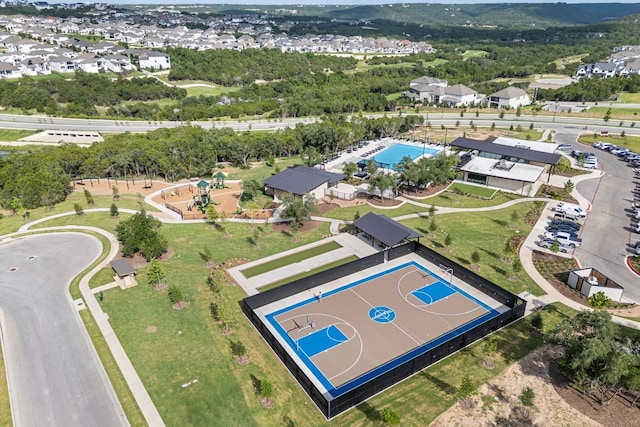 1821 Gilded Crest Dr, Leander, TX 78641 - drone / aerial view of a pool area