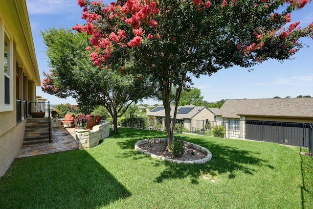 203 Mustang Island Trl, Georgetown, TX 78633 - fenced backyard featuring a patio