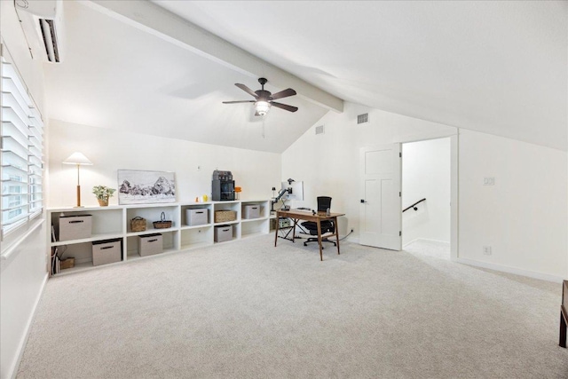 11308 Toledo Dr, Austin, TX 78759 - carpeted home office with ceiling fan and baseboards