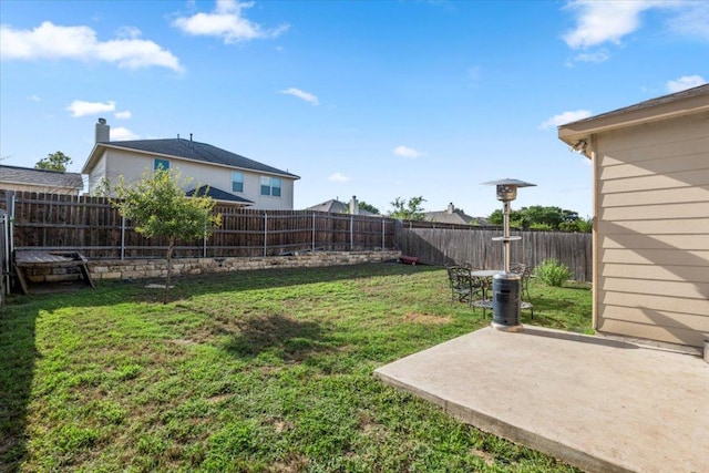 239 Crimson Ln, Kyle, TX 78640 - fenced backyard featuring a patio