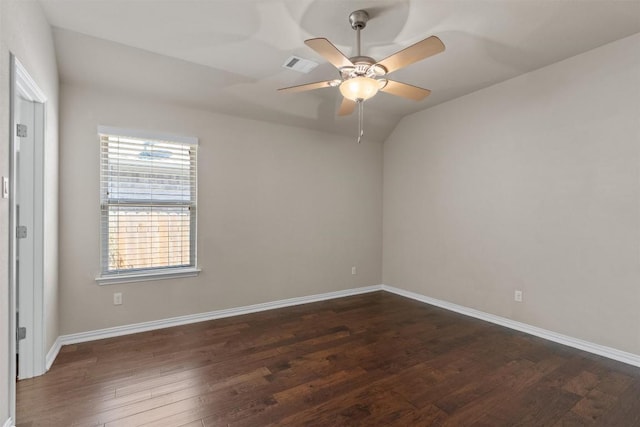 7901 Arbor Knoll Ct, Lago Vista, TX 78645 - empty room with dark wood-style floors and ceiling fan