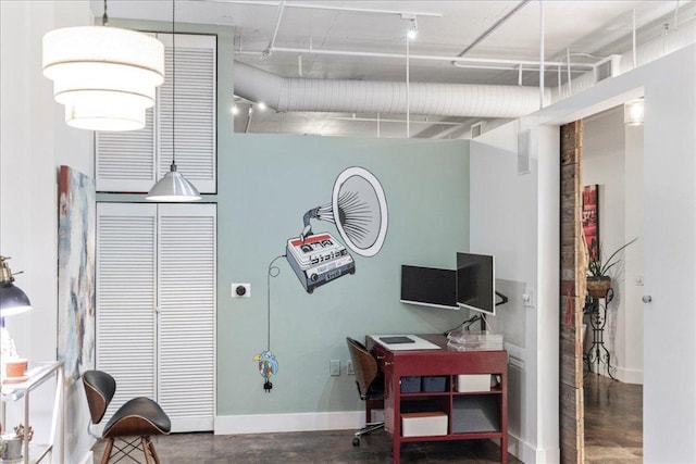 311 W 5th St Unit 1008, Austin, TX 78701 - office with track lighting and concrete floors