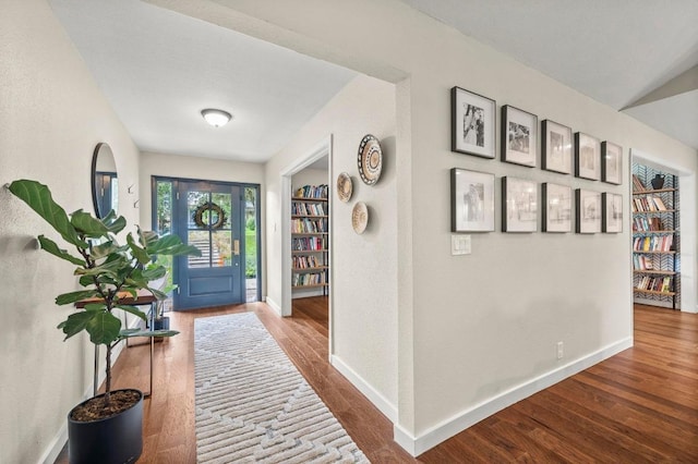 8714 Silverhill Ln, Austin, TX 78759 - entryway with wood finished floors and baseboards