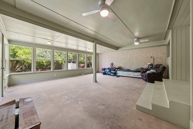 406 N Coronado Dr, Kerrville, TX 78028 - basement with ceiling fan