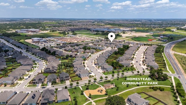 1516 Honaker Way, Leander, TX 78641 - aerial view of property and surrounding area with nearby suburban area