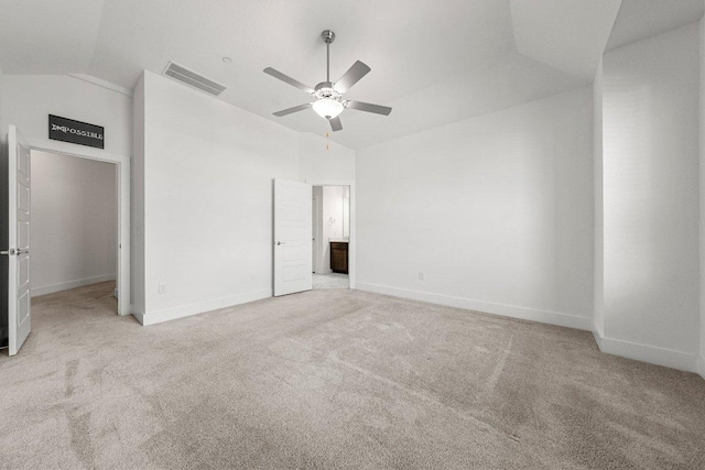 12315 Maypole Bnd Unit 1002, Austin, TX 78717 - unfurnished bedroom with vaulted ceiling, light carpet, and ceiling fan