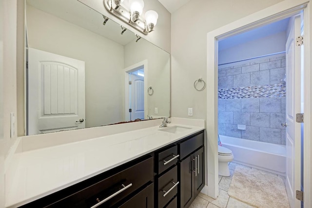 3105 Mccurdy St, Austin, TX 78723 - bathroom with vanity, bathing tub / shower combination, and tile patterned flooring