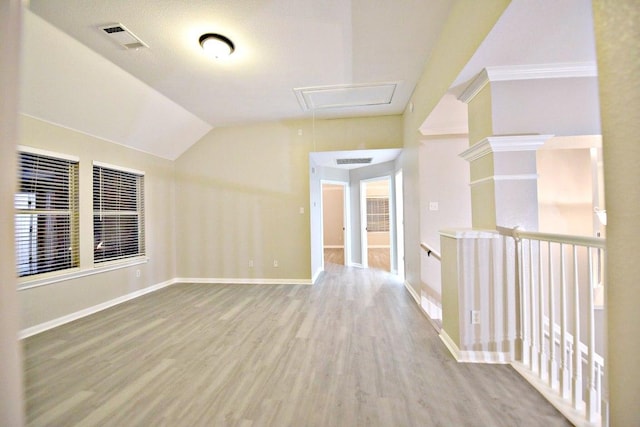 1933 Chasewood Dr, Austin, TX 78727 - bonus room with attic access, wood finished floors, and lofted ceiling