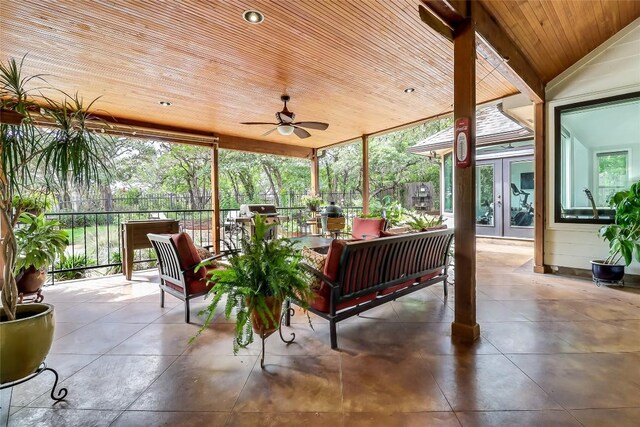 3110 Barton Point Dr, Austin, TX 78733 - sunroom / solarium with french doors and healthy amount of natural light
