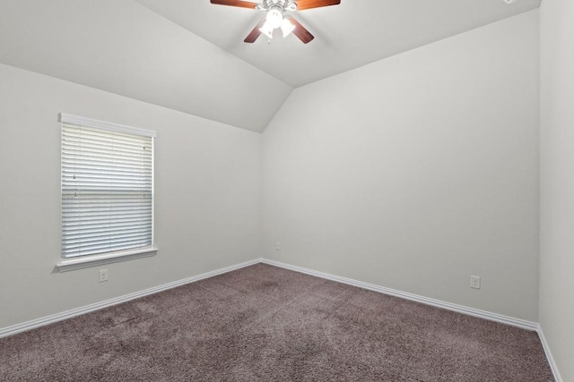 19825 Rhiannon Ln, Pflugerville, TX 78660 - carpeted spare room with ceiling fan and lofted ceiling