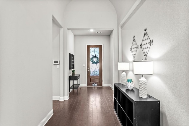 226 Brentwood Dr, Austin, TX 78737 - entrance foyer featuring dark wood-type flooring and baseboards