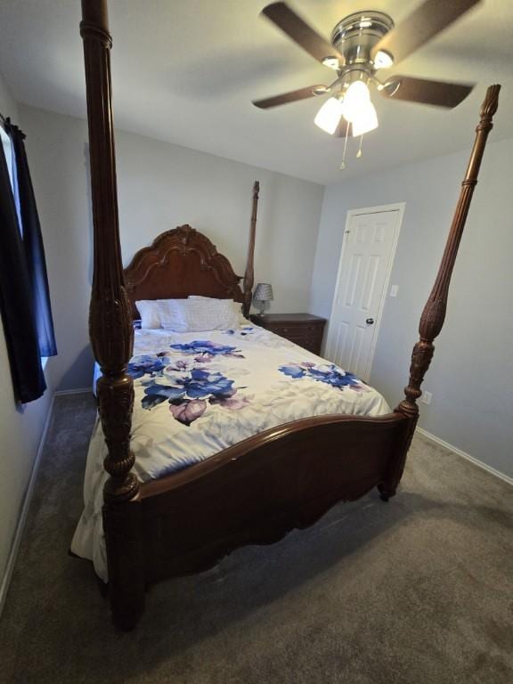 211 Valley Run Trl, Elgin, TX 78621 - carpeted bedroom with ceiling fan and baseboards