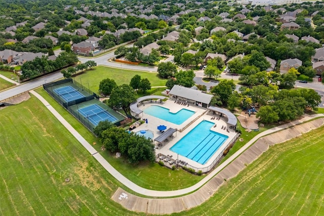 3041 Agave Loop, Round Rock, TX 78681 - aerial view of a pool area