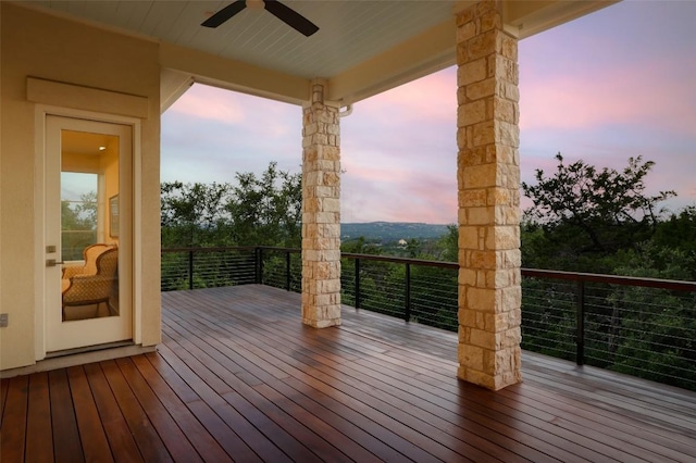 4001 Firstview Dr, Austin, TX 78731 - deck with ceiling fan