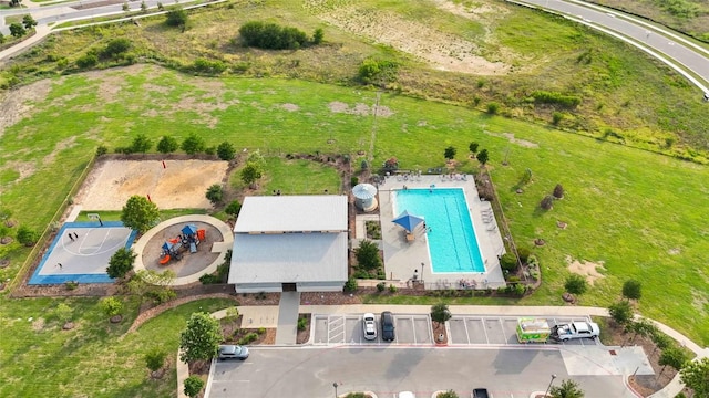 132 Sage Meadows Dr, San Marcos, TX 78666 - aerial view of a pool area