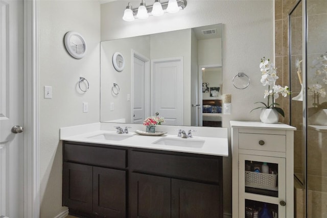 132 Sage Meadows Dr, San Marcos, TX 78666 - full bath featuring double vanity and a shower stall