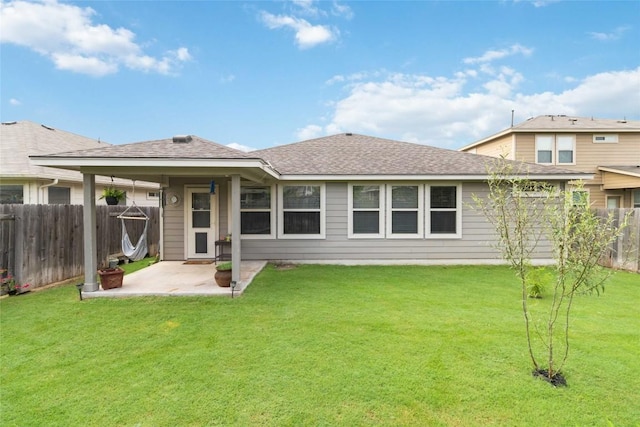 132 Sage Meadows Dr, San Marcos, TX 78666 - rear view of house with a patio area and a shingled roof