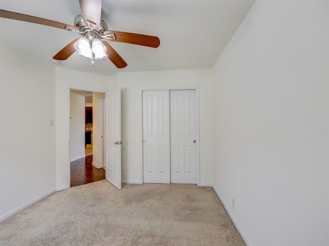 11600 Yeadon Way, Austin, TX 78717 - unfurnished bedroom with carpet flooring, a closet, and ceiling fan