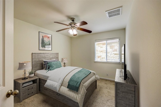 11600 Yeadon Way, Austin, TX 78717 - bedroom featuring light colored carpet and a ceiling fan