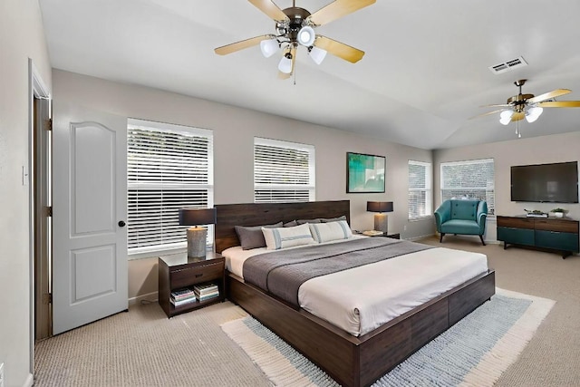 1532 Homewood Cir, Round Rock, TX 78665 - carpeted bedroom with a ceiling fan and vaulted ceiling