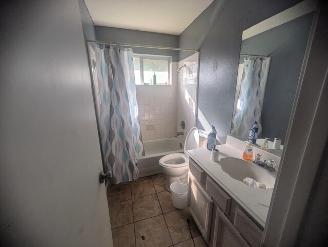 1608 Peridot Rd, Pflugerville, TX 78660 - bathroom with shower / bath combo, vanity, and tile patterned floors