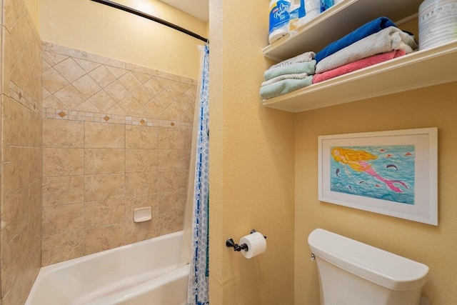 3200 Duval St Unit 309, Austin, TX 78705 - full bathroom with shower / bath combo with shower curtain and toilet