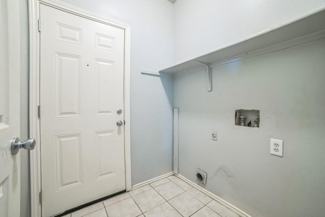 1001 Acanthus St, Pflugerville, TX 78660 - laundry room with hookup for an electric dryer, washer hookup, and light tile patterned flooring