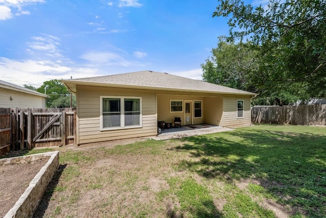 14601 Running Deer Trl, Austin, TX 78734 - back of house featuring a patio area, a fenced backyard, and a shingled roof